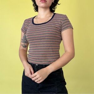Jordache Striped Short Sleeve Tee